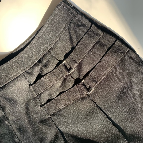 bnwt black pleated mini skirt / skort - size 14 XL - Picture 5 of 6